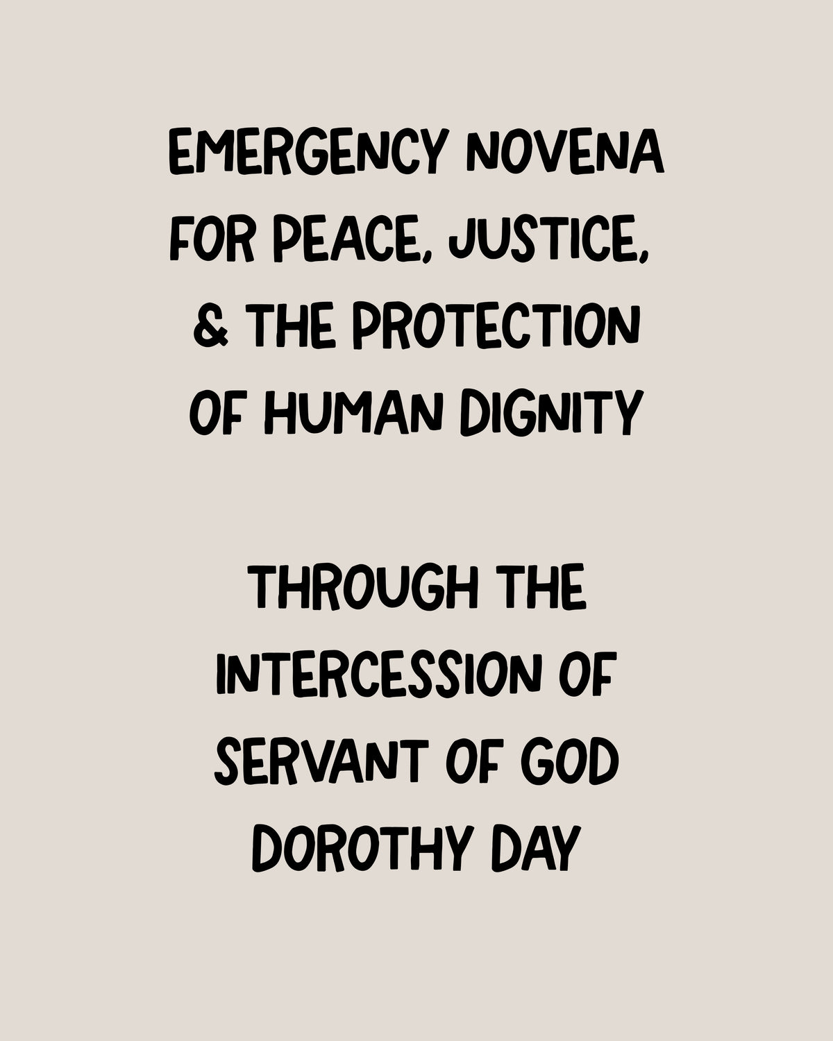Emergency Novena