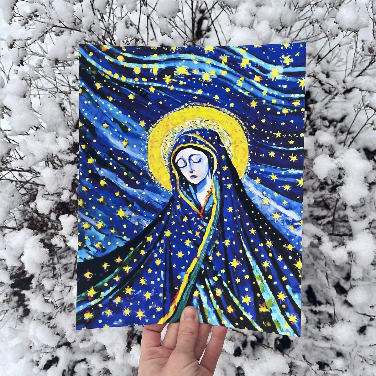 Mary Meets Van Gogh Art Print