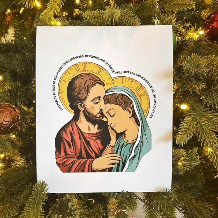 Mary and Joseph Wedding Vows Art Print