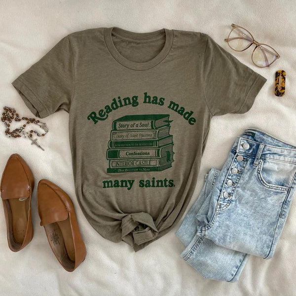 Reading Has Made Many Saints Toddler and Youth Tee – Brick House