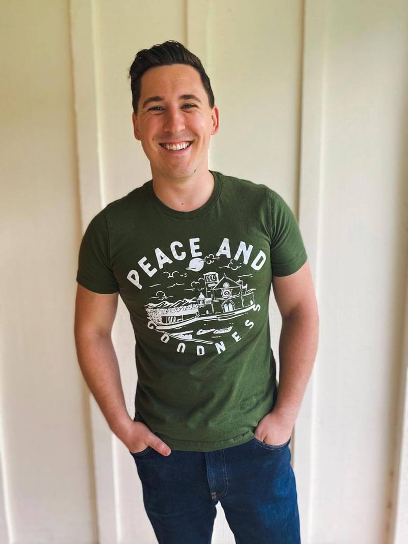 Peace and Goodness - St. Francis of Assisi Tee - Brick House in the City